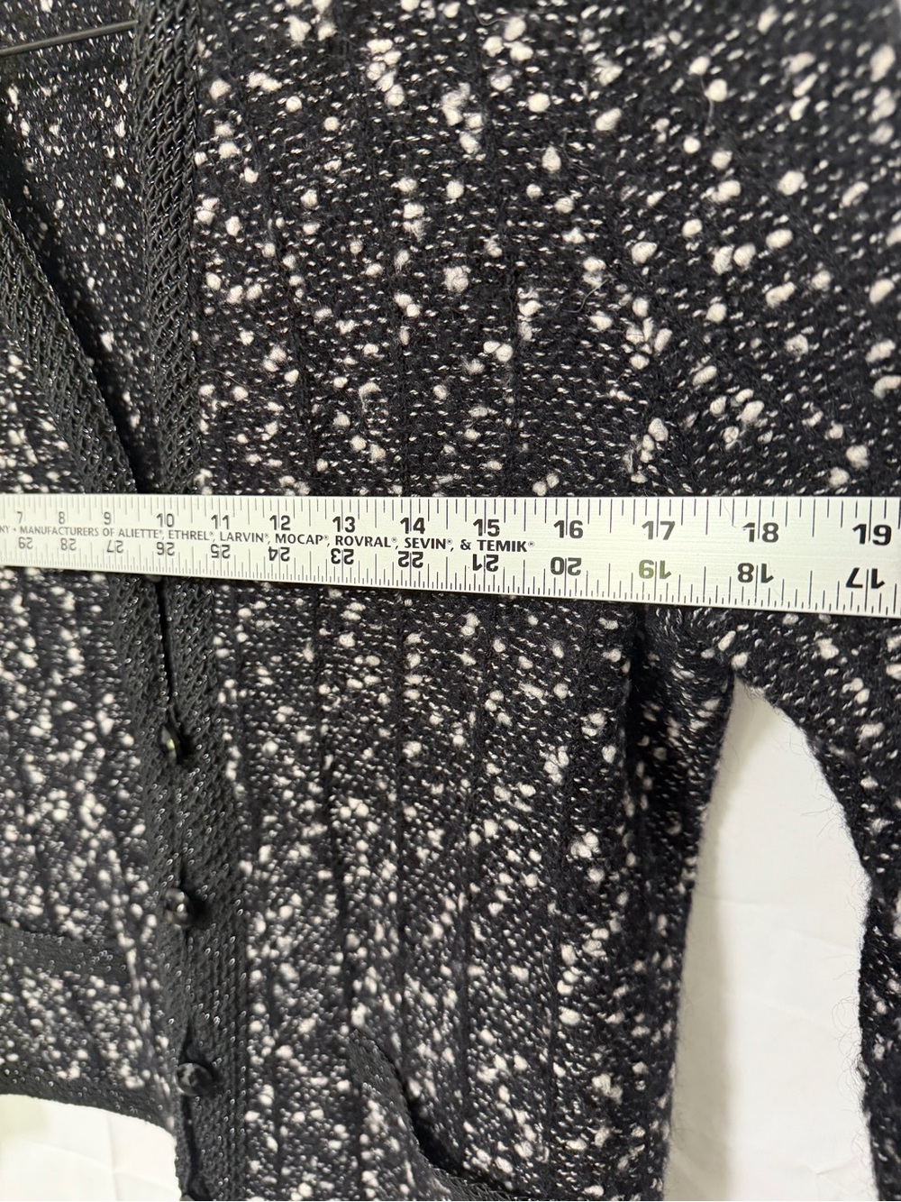 Castleberry Black & White Speckled Knit Cardigan - Picture 4 of 6